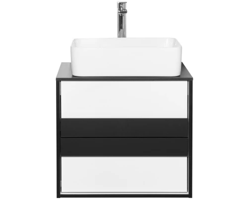 Тумба с раковиной белый глянец/черный матовый 60 см Style Line Амстердам ЛС-000010040 + СС-00002285
