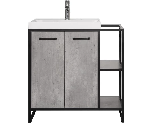 Тумба бетон/черный 80 см Style Line Лофт ЛС-000010019