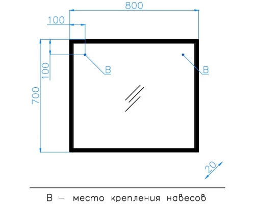 Зеркало 80x70 см черный Style Line Лофт ЛС-000010024