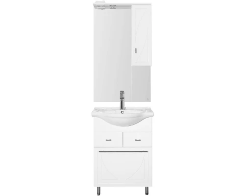 Тумба с раковиной белый глянец 60,5 см Style Line Лана СС-00002253 + ЛС-00000143