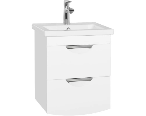 Тумба с раковиной белый глянец 50 см Style Line Жасмин 2 ЛС-000010039 + ЛС-00000154