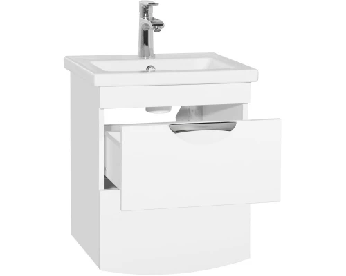 Тумба с раковиной белый глянец 50 см Style Line Жасмин 2 ЛС-000010039 + ЛС-00000154