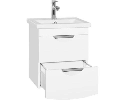Тумба с раковиной белый глянец 50 см Style Line Жасмин 2 ЛС-000010039 + ЛС-00000154
