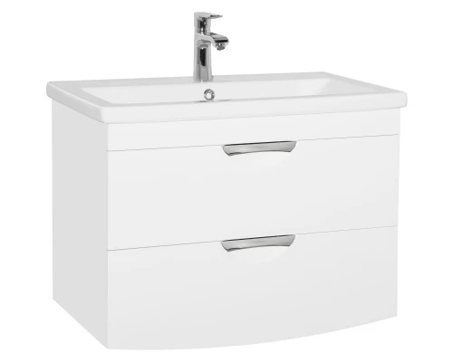 Тумба с раковиной белый глянец 80 см Style Line Жасмин 2 ЛС-000010037 + ЛС-00000156