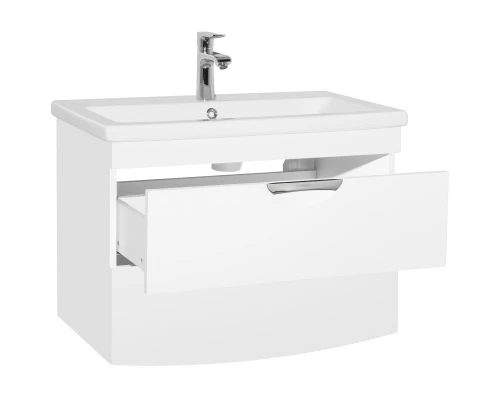 Тумба с раковиной белый глянец 80 см Style Line Жасмин 2 ЛС-000010037 + ЛС-00000156