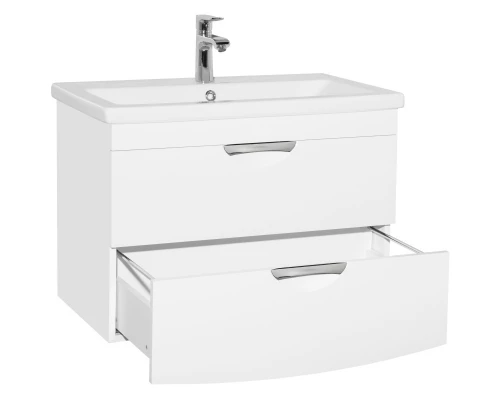 Тумба с раковиной белый глянец 80 см Style Line Жасмин 2 ЛС-000010037 + ЛС-00000156