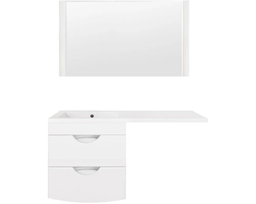 Тумба с раковиной белый глянец 120 см Style Line Жасмин 2 ЛС-00000577 + СС-00000367
