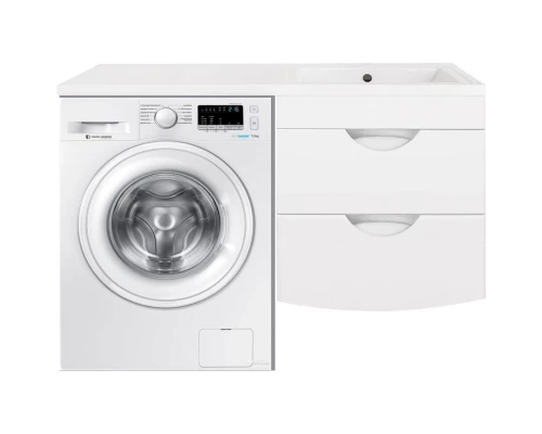 Тумба с раковиной белый глянец 120 см Style Line Жасмин 2 ЛС-00000577 + СС-00000394