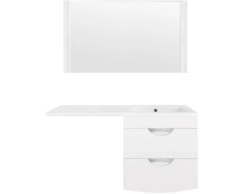 Тумба с раковиной белый глянец 120 см Style Line Жасмин 2 ЛС-00000577 + СС-00000394