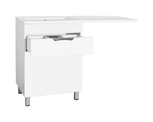 Тумба с раковиной белый глянец 120 см Style Line Жасмин ЛС-00000645 + СС-00000367