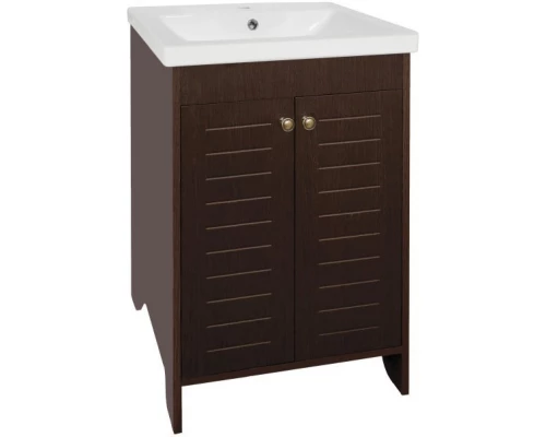 Тумба с раковиной венге 60 см Style Line Кантри ЛС-00000027 + ЛС-00000155