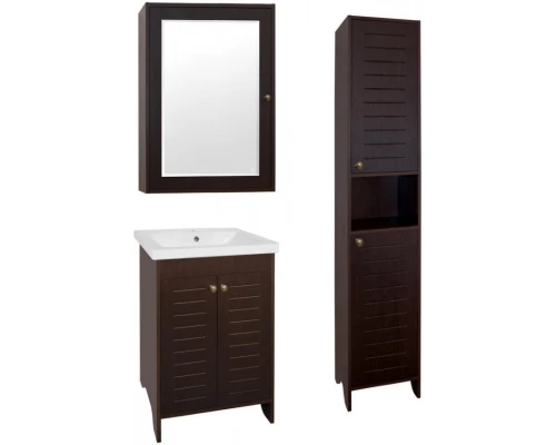 Тумба с раковиной венге 60 см Style Line Кантри ЛС-00000027 + ЛС-00000155