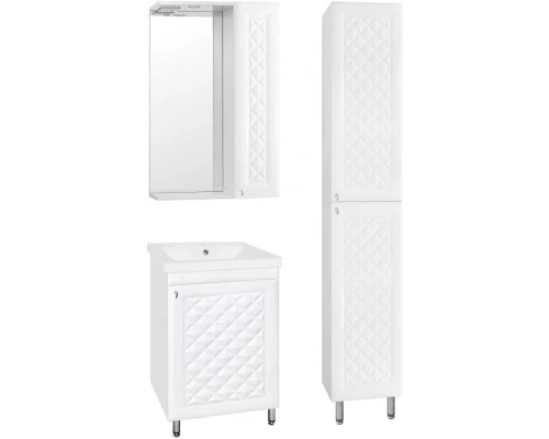 Тумба с раковиной белый глянец 50 см Style Line Канна ЛС-00000297 + ЛС-00000154