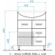 Тумба с раковиной белый глянец 66,5 см Style Line Ирис ЛС-00000016 + ЛС-00000153