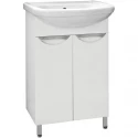 Тумба с раковиной белый глянец 55,5 см Style Line Жасмин ЛС-00000033 + ЛС-00000135