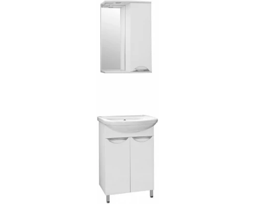 Тумба с раковиной белый глянец 55,5 см Style Line Жасмин ЛС-00000033 + ЛС-00000135