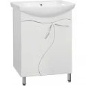 Тумба с раковиной белый глянец 65 см Style Line Амелия ЛС-00000009 + ЛС-00000148
