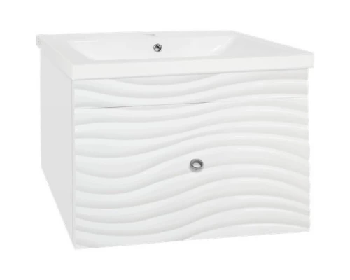 Тумба с раковиной белый глянец 80 см Style Line Вероника ЛС-00000252 + ЛС-00000156