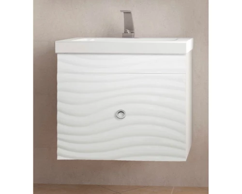 Тумба с раковиной белый глянец 80 см Style Line Вероника ЛС-00000252 + ЛС-00000156