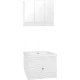 Тумба с раковиной белый глянец 80 см Style Line Вероника ЛС-00000252 + ЛС-00000156