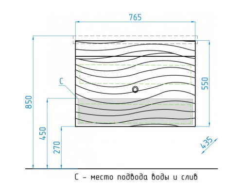 Тумба с раковиной белый глянец 80 см Style Line Вероника ЛС-00000252 + ЛС-00000156