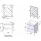Тумба с раковиной белый глянец 60 см Style Line Даймонд СС-00000500 + ЛС-00000155