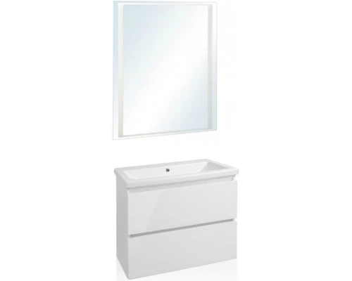 Тумба с раковиной белый глянец 70 см Style Line Даймонд СС-00000498 + ЛС-00000211