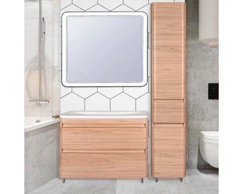 Тумба с раковиной ясень перламутр 80 см Style Line Атлантика ЛС-00000688 + ЛС-00000616