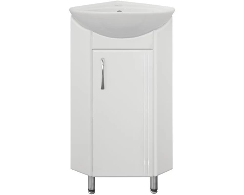 Тумба с раковиной белый глянец 36x36 см угловая Style Line Веер ЛС-00000092 + ЛС-00000166