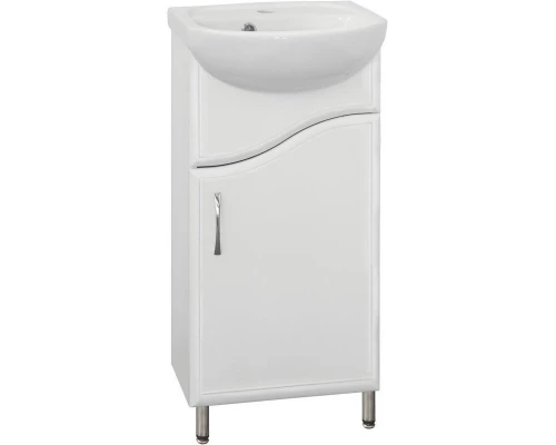 Тумба с раковиной белый глянец 46 см Style Line Эко Волна ЛС-00000094 + ЛС-00000165