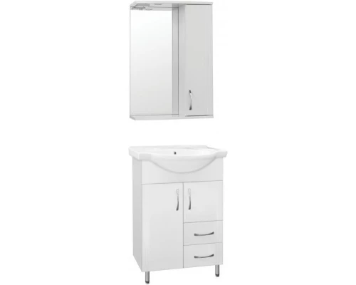 Тумба с раковиной белый глянец 60,5 см Style Line Эко Стандарт ЛС-00000103 + ЛС-00000143