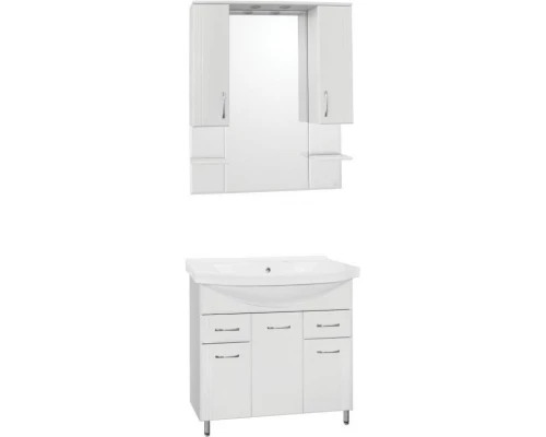 Тумба с раковиной белый глянец 90,5 см Style Line Эко Стандарт ЛС-00000110 + ЛС-00000152