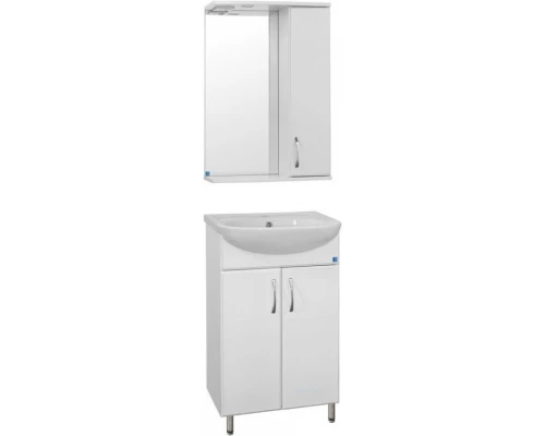 Тумба с раковиной белый глянец 55,5 см Style Line Эко Стандарт ЛС-00000339 + ЛС-00000135