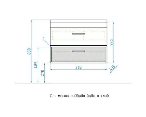 Тумба шелк зебрано 76,5 см Style Line Лотос ЛС-00000491