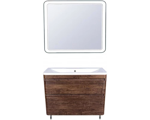 Тумба с раковиной старое дерево 100 см Style Line Атлантика ЛС-00000614 + ЛС-00000617