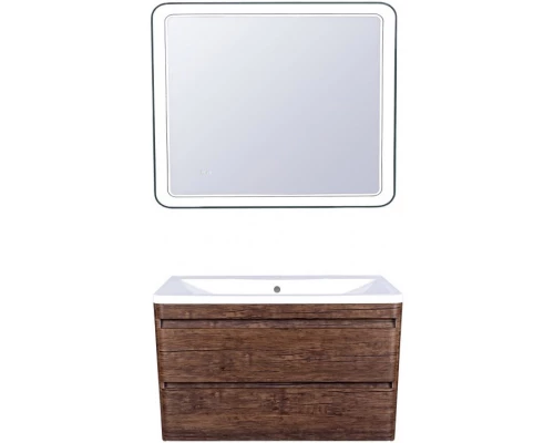 Тумба с раковиной старое дерево 100 см Style Line Атлантика ЛС-00000663 + ЛС-00000617