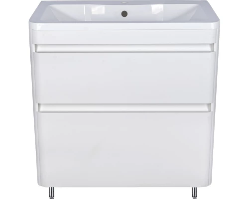 Тумба с раковиной белый матовый 80 см Style Line Атлантика СС-00000604 + ЛС-00000616