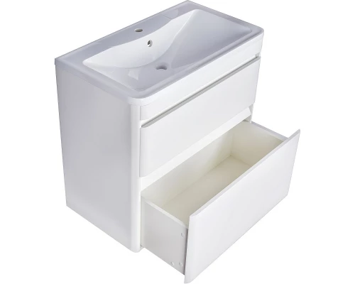 Тумба с раковиной белый матовый 80 см Style Line Атлантика СС-00000604 + ЛС-00000616