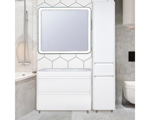 Тумба с раковиной белый матовый 80 см Style Line Атлантика СС-00000604 + ЛС-00000616