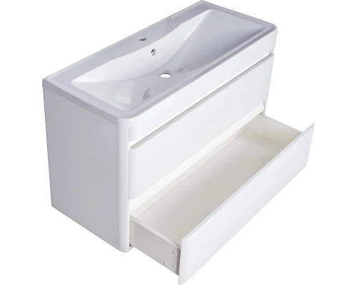 Тумба с раковиной белый матовый 100 см Style Line Атлантика СС-00000693 + ЛС-00000617