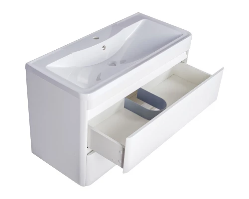 Тумба с раковиной белый матовый 100 см Style Line Атлантика СС-00000693 + ЛС-00000617