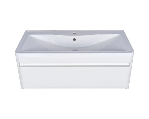 Тумба с раковиной белый матовый 100 см Style Line Атлантика СС-00000693 + ЛС-00000617