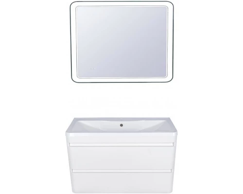 Тумба с раковиной белый матовый 100 см Style Line Атлантика СС-00000693 + ЛС-00000617