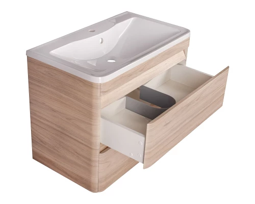 Тумба с раковиной ясень перламутр 80 см Style Line Атлантика ЛС-00000684 + ЛС-00000616