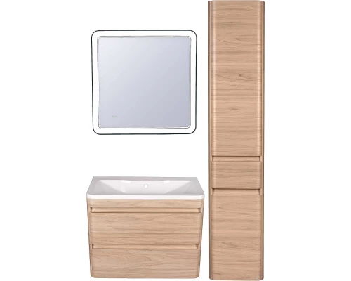 Тумба с раковиной ясень перламутр 80 см Style Line Атлантика ЛС-00000684 + ЛС-00000616