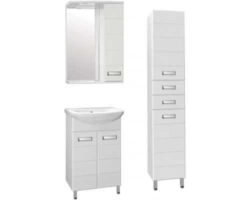 Тумба с раковиной белый глянец 55,5 см Style Line Ирис ЛС-00000015 + ЛС-00000135