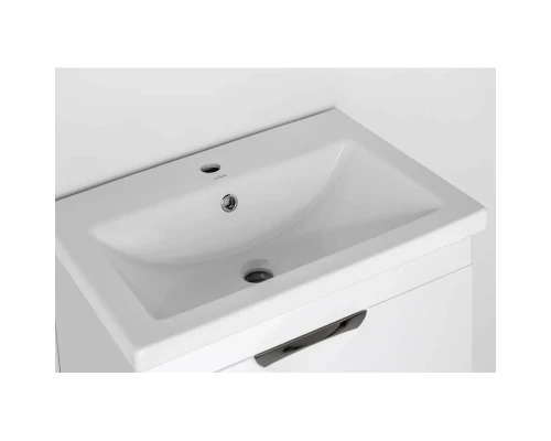 Тумба с раковиной белый глянец 60 см Style Line Жасмин-2 ЛС-00000728 + ЛС-00000155