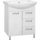 Тумба с раковиной белый глянец 65 см Style Line Венеция ЛС-00000254 + ЛС-00000148