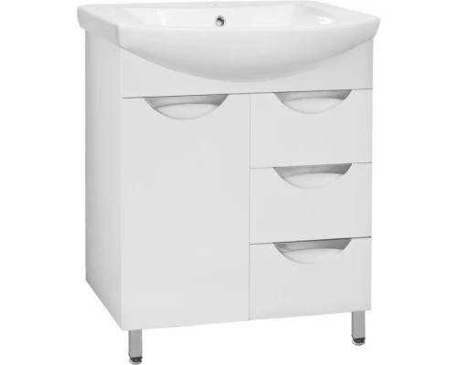 Тумба с раковиной белый глянец 71,5 см Style Line Жасмин ЛС-00000036 + ЛС-00000149