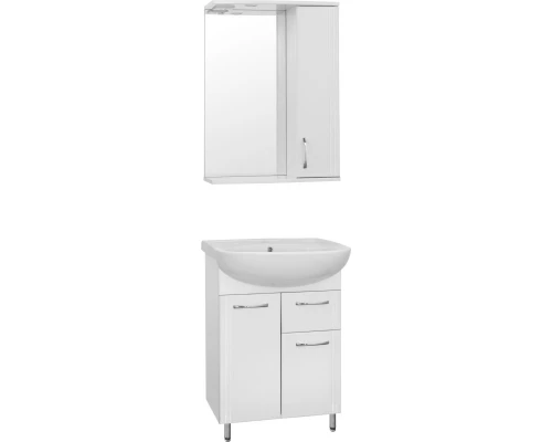 Тумба с раковиной белый глянец 61 см Style Line Эко Стандарт ЛС-00000101 + ЛС-00000140